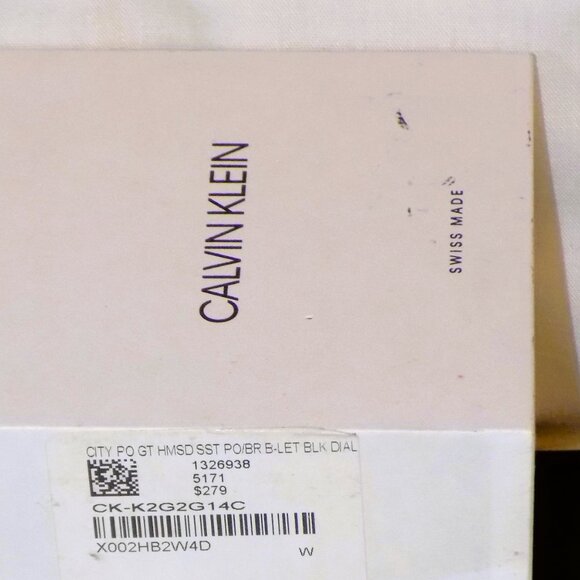 New $279 Calvin Klein Completion Date Watch KAM211 Swiss Made, Sapphire Crystal - Picture 9 of 14
